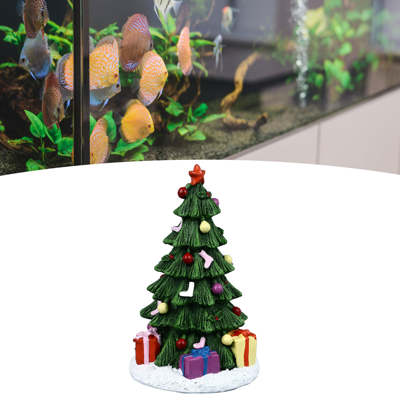 ZK20 Christmas Fish Tank Ornam - Aquarium Fish Beautiful 评论和价格