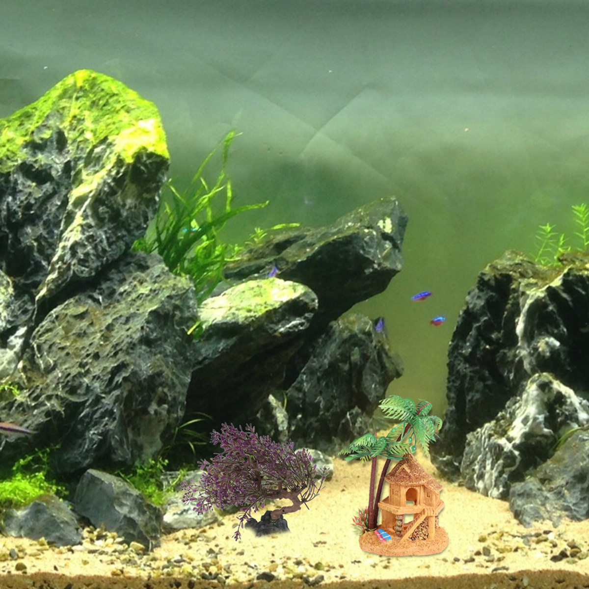 Aquarium Ornament Resin House  - Aquarium Fish Beautiful 评论和价格
