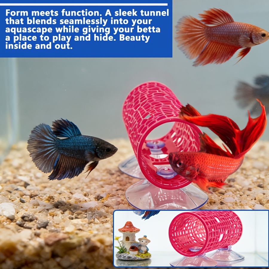 Betta Fish Hideaway Tunnel 1pc - Aquarium Fish Beautiful 评论和价格