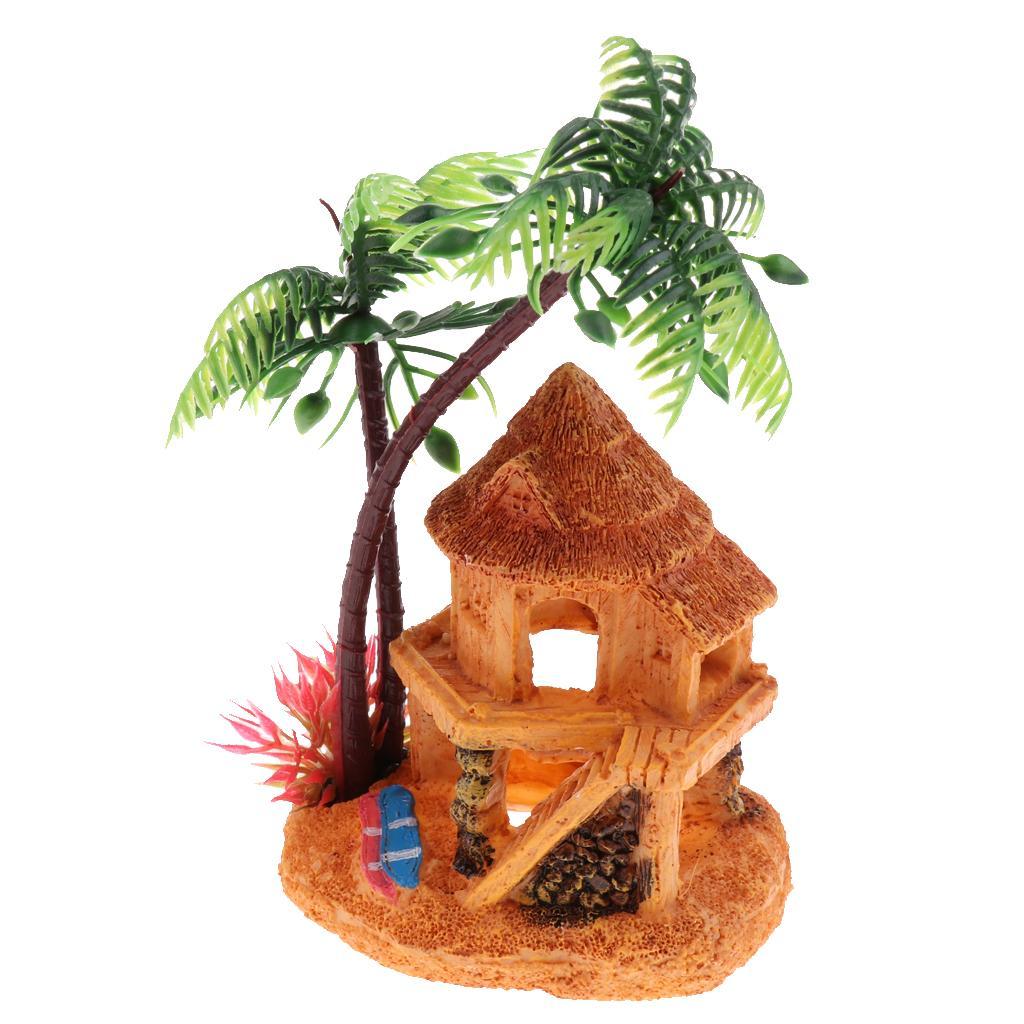 Artificial Coconut Tree Hidden - Aquarium Fish Cave 评论和价格