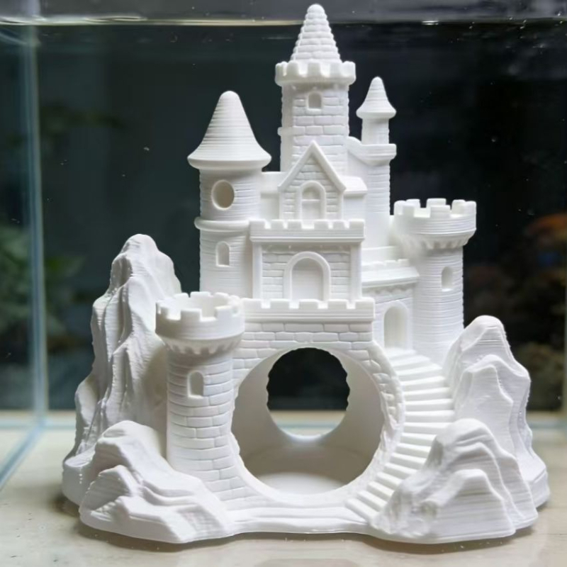 Fairy Tale Castle 3D Print Aqu - Aquarium Fish Hideout 评论和价格